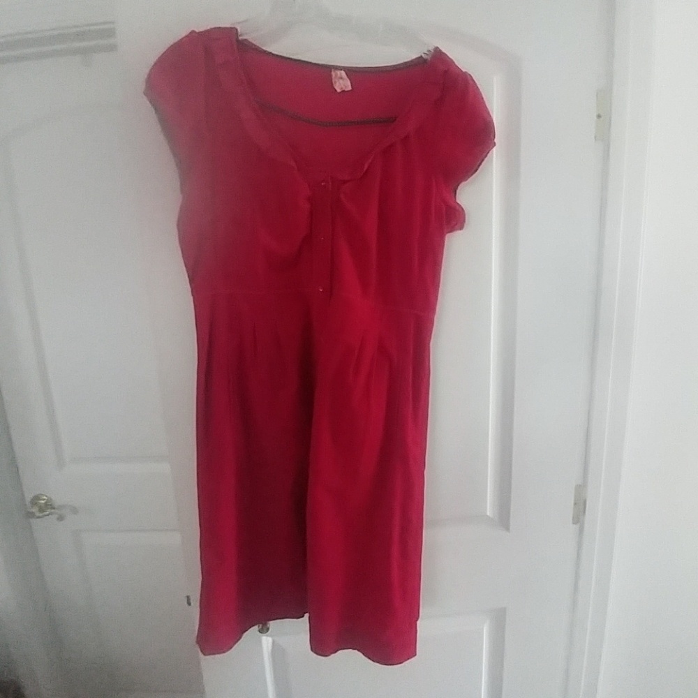 Red corduroy dress